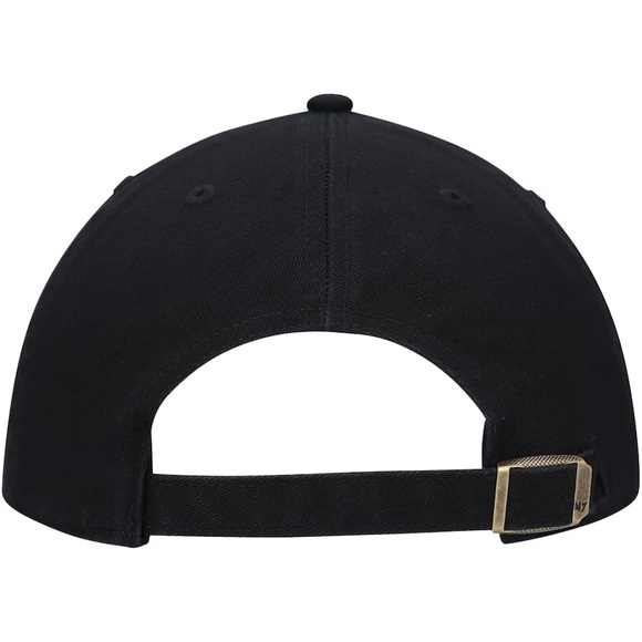 Las Vegas Raiders '47 Brand Clean Up Script Adjustable Black Hat NWT NFL OSFA - Picture 4 of 4